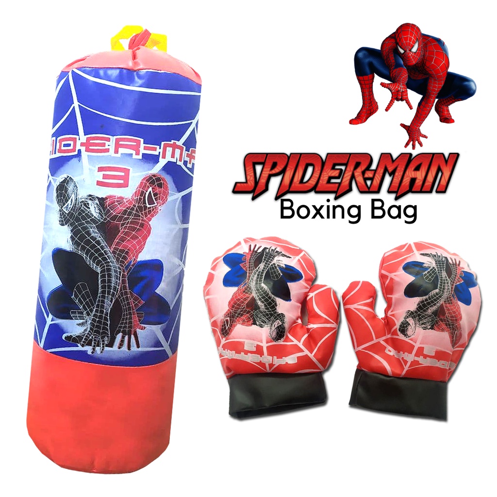 Spiderman Boxing Punching Bag Set For Children & Kids With Boxing