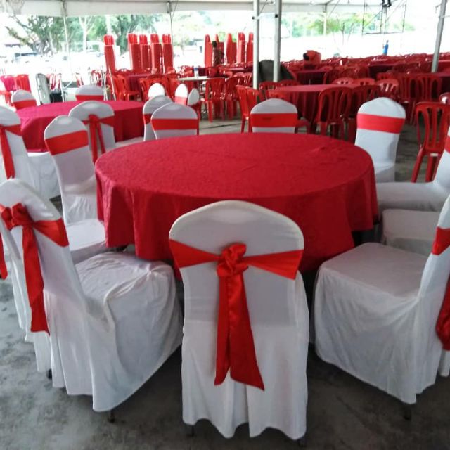 Chair cover and ribbon (rental) Shopee Malaysia