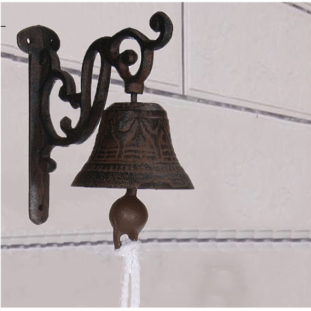 Cast Iron Door Bell Traditional Vintage Metal Wall Mounted Doorbell