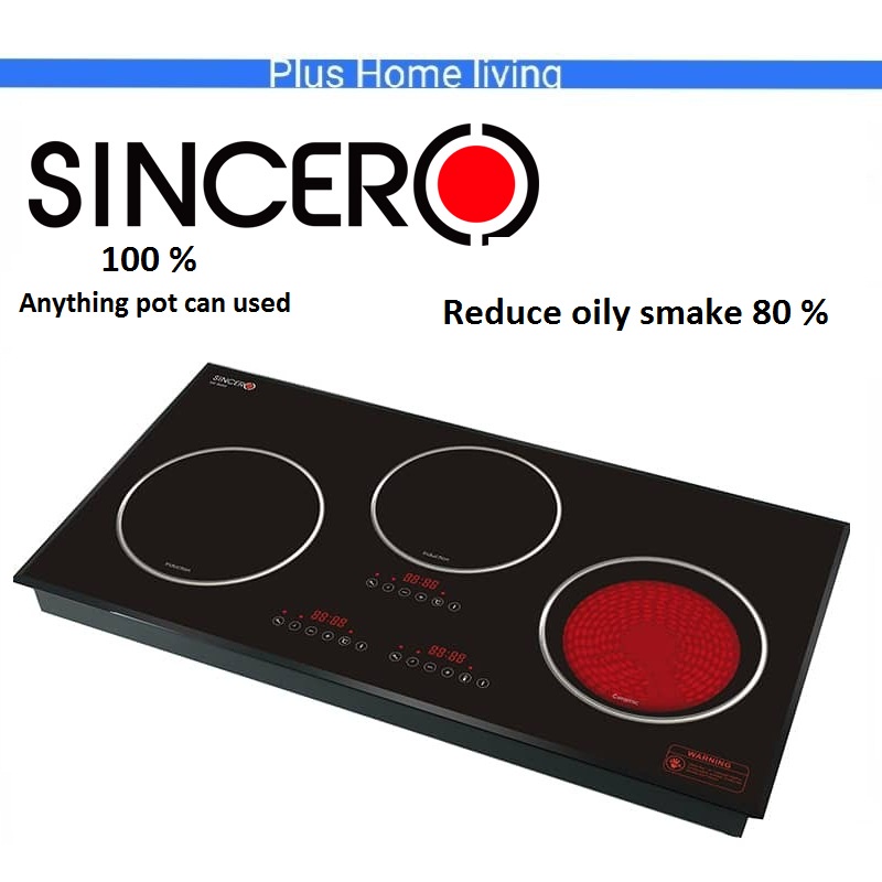 (Plus Home living)sincero Electric stove 3cooking zones Induction