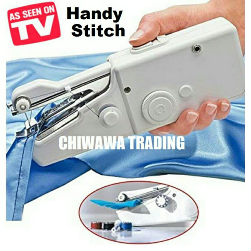 handy stitch mini sewing machine cordless handheld cloth sewer / mesin