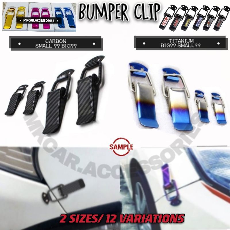 💥HOTTEST💥COLORS UNIVERSAL STAINLESS STEEL TITANIUM /CARBON CAR BUMPER CLIP Shopee Malaysia