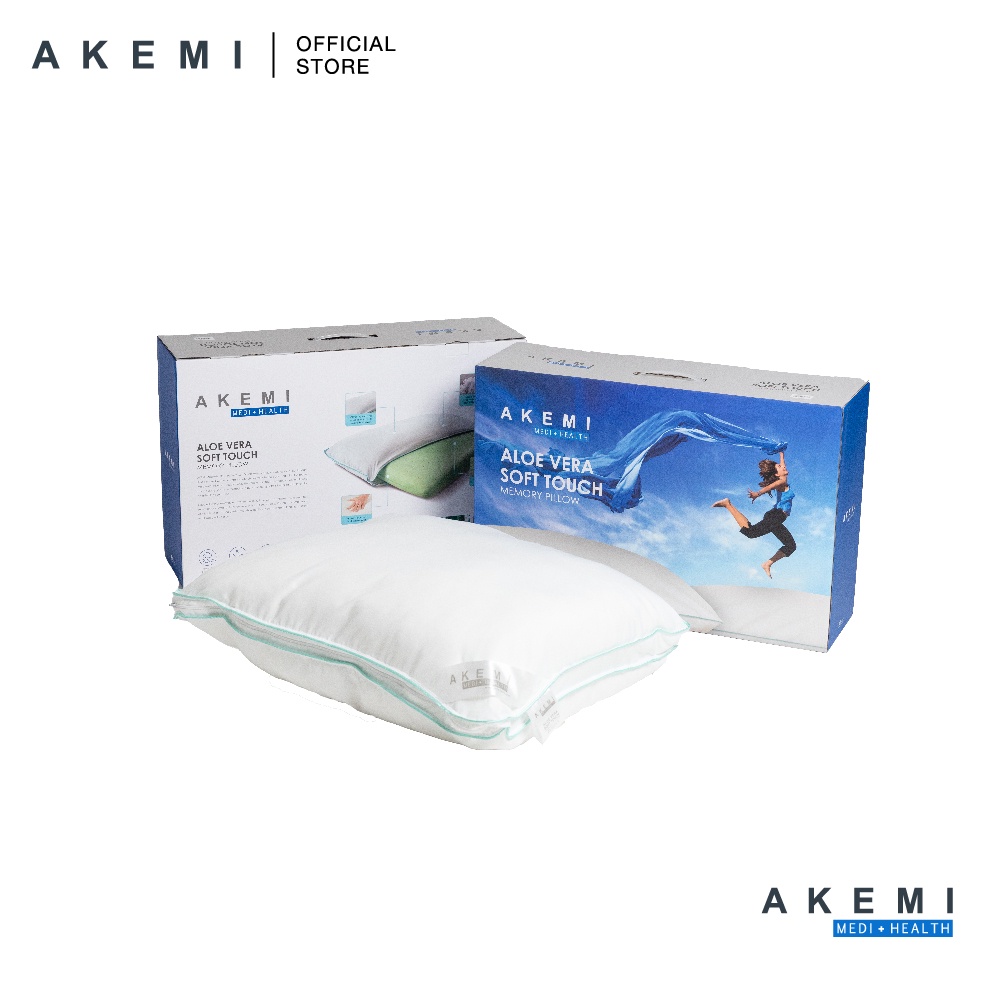 AKEMI Medi+Health Aloe Vera Soft Touch Memory Pillow Shopee Malaysia