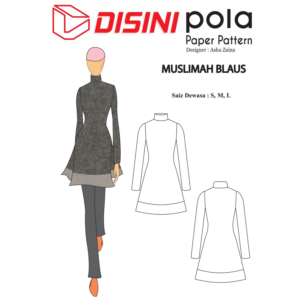 Pola Pakaian Muslimah Blaus designer Asha Zaina