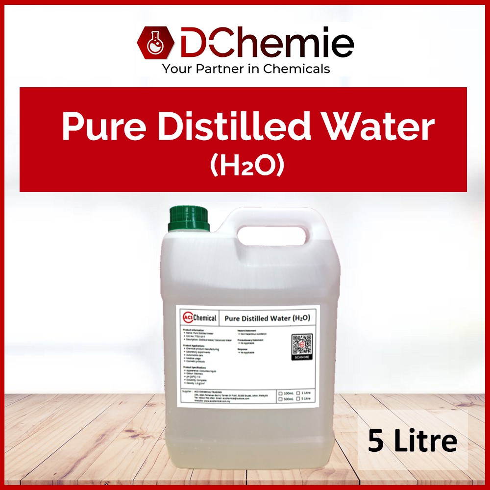 Pure Distilled Water / Deionized Water / Air Suling [5000mL] Malaysia