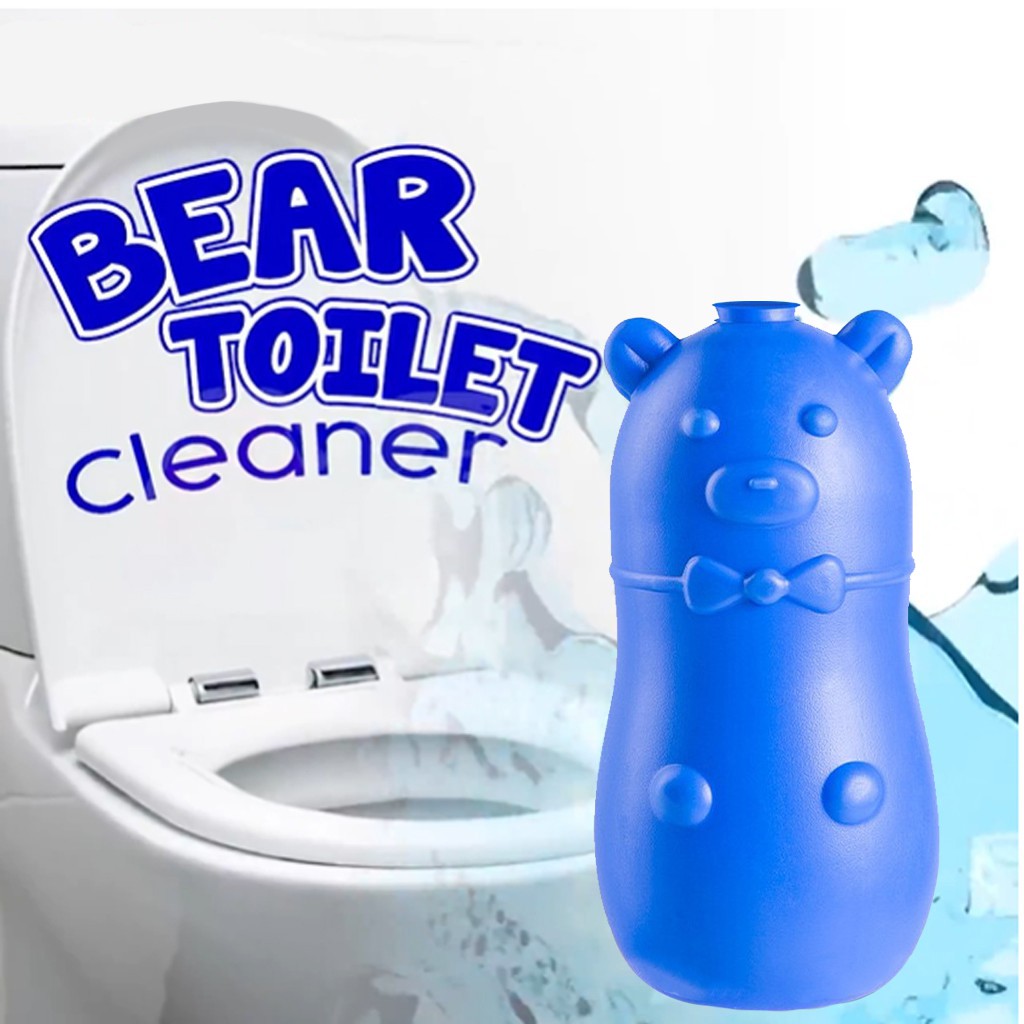 [Fragrance] Bear Design Blue Bubble Toilet Cleaner Deodorant Block