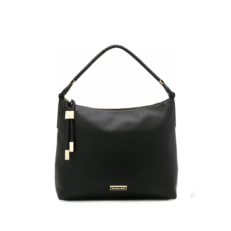 Michael Kors Lexington Medium Pebbled Leather Shoulder Bag Black