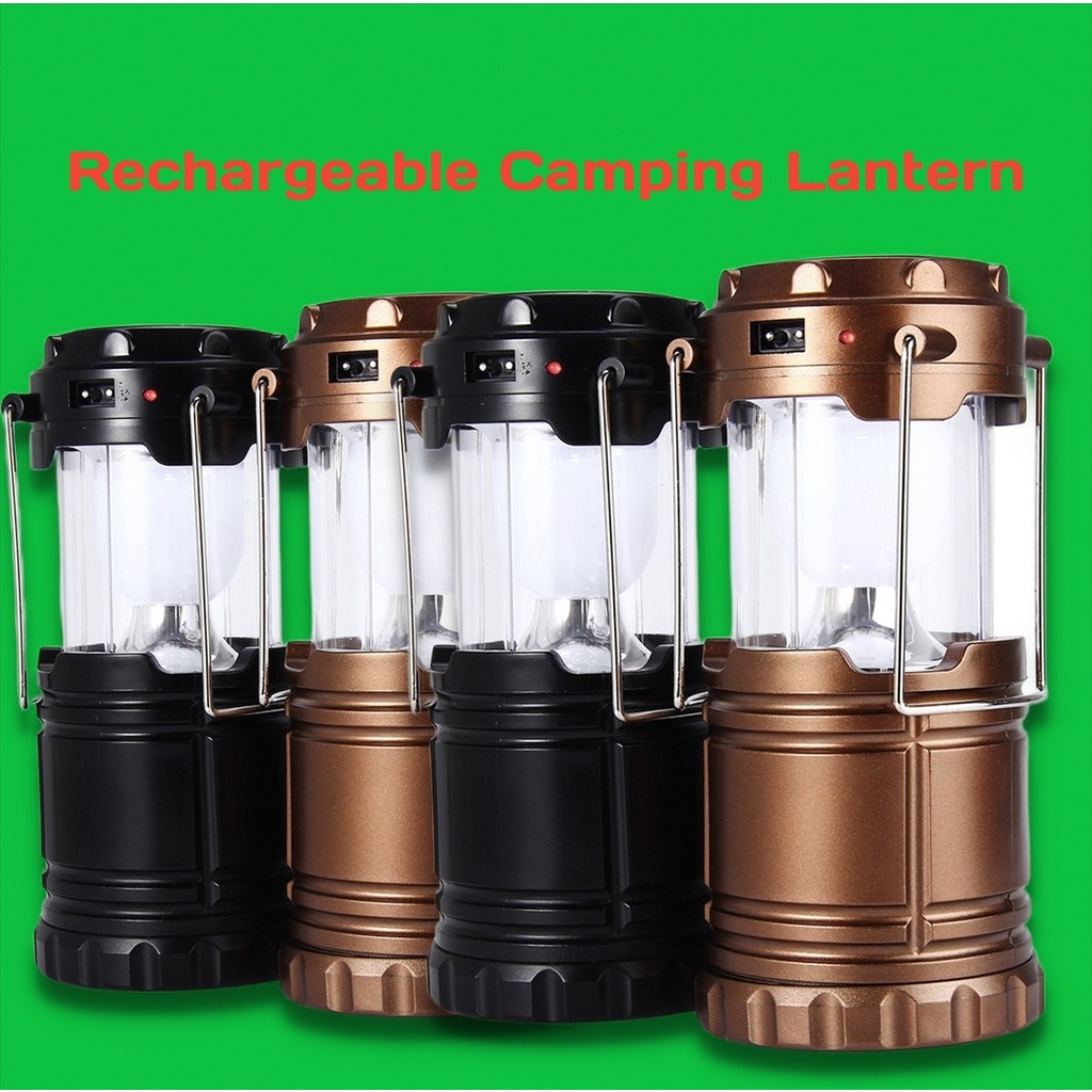 Random Colour Solar Rechargeable Camping Lantern DC 5800T 6+1 LED