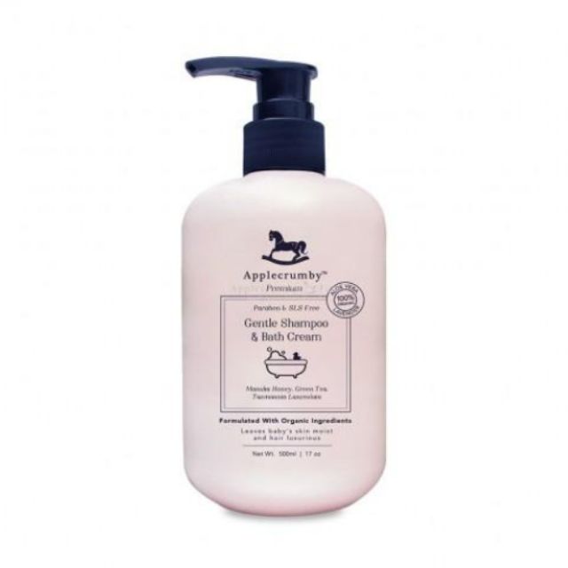 250ml/500ml Applecrumby shampoo & bath cream baby head to toe gentle