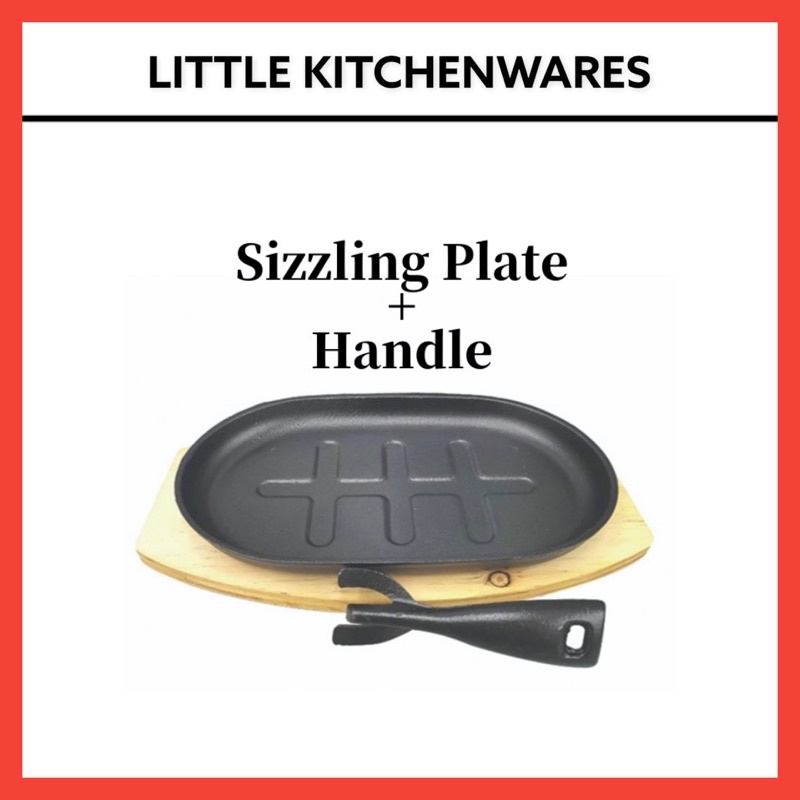 FULL SET 917 PINGGAN SIZZLING PLATE/ OVAL SIZZLING HOT PLATE CAST IRON