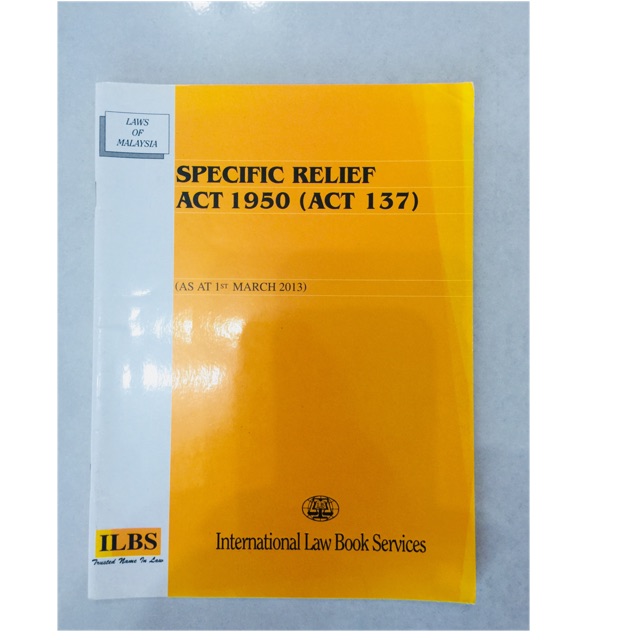 specific relief act 1950 pdf