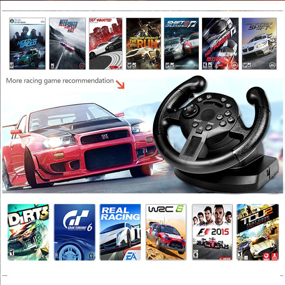 Game Racing Steering Wheel Compatible with PS3/PC Simulated Driving
