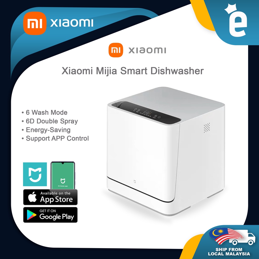 Xiaomi Mi Smart Dishwasher 6 Wash Modes App & Xiaoai Voice Control