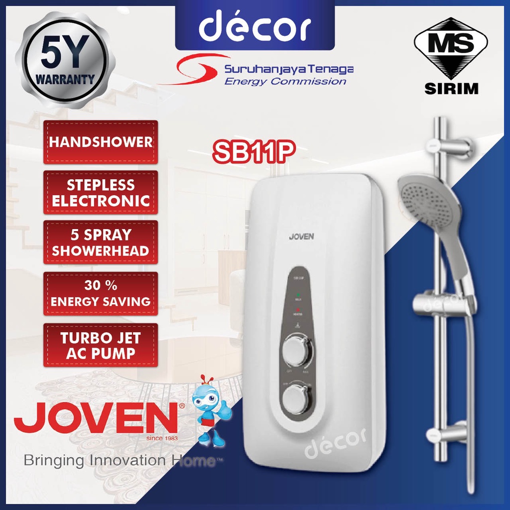 JOVEN Water Heater JOVEN SB11P AC Pump Jet Pump Turbo Pump 5 Way