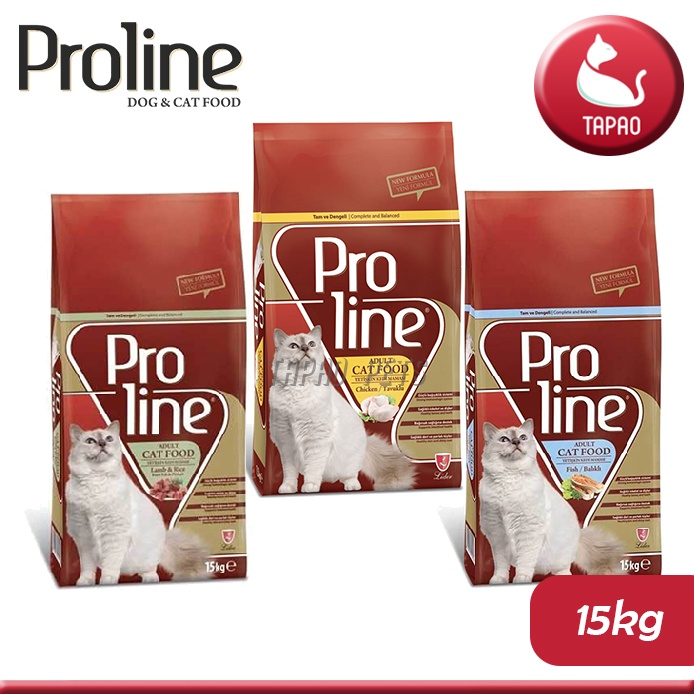 Proline Adult Cat Food (Makanan Kucing) 15KG / Chicken /Fish/Lamb