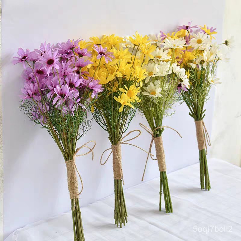 Nordic small daisy chamomile artificial flower bouquet wholesale home