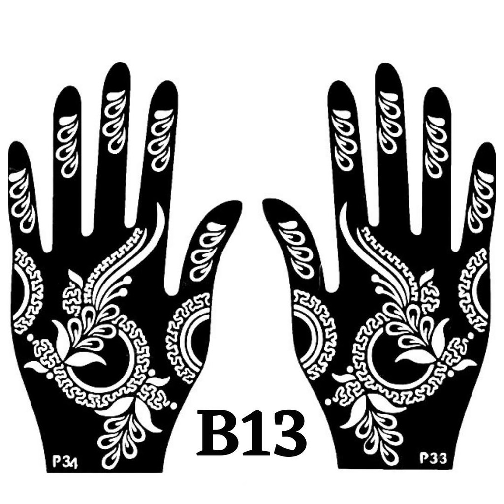 Sticker inai / Sticker Henna / Henna Stencil / Mehndi Stencil NEW