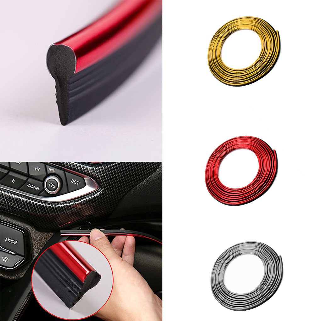 Car Interior Moulding Trim,5M Flexible Trim for DIY Automobile Car