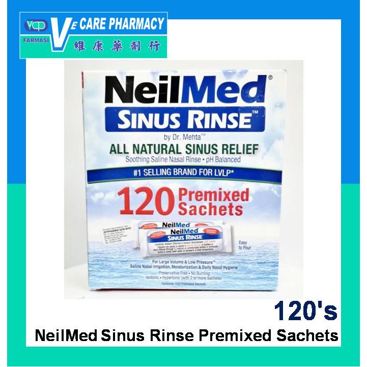 Neilmed Sinus Rinse Premixed Sachets 60's/120s (Exp 05/2026) Shopee