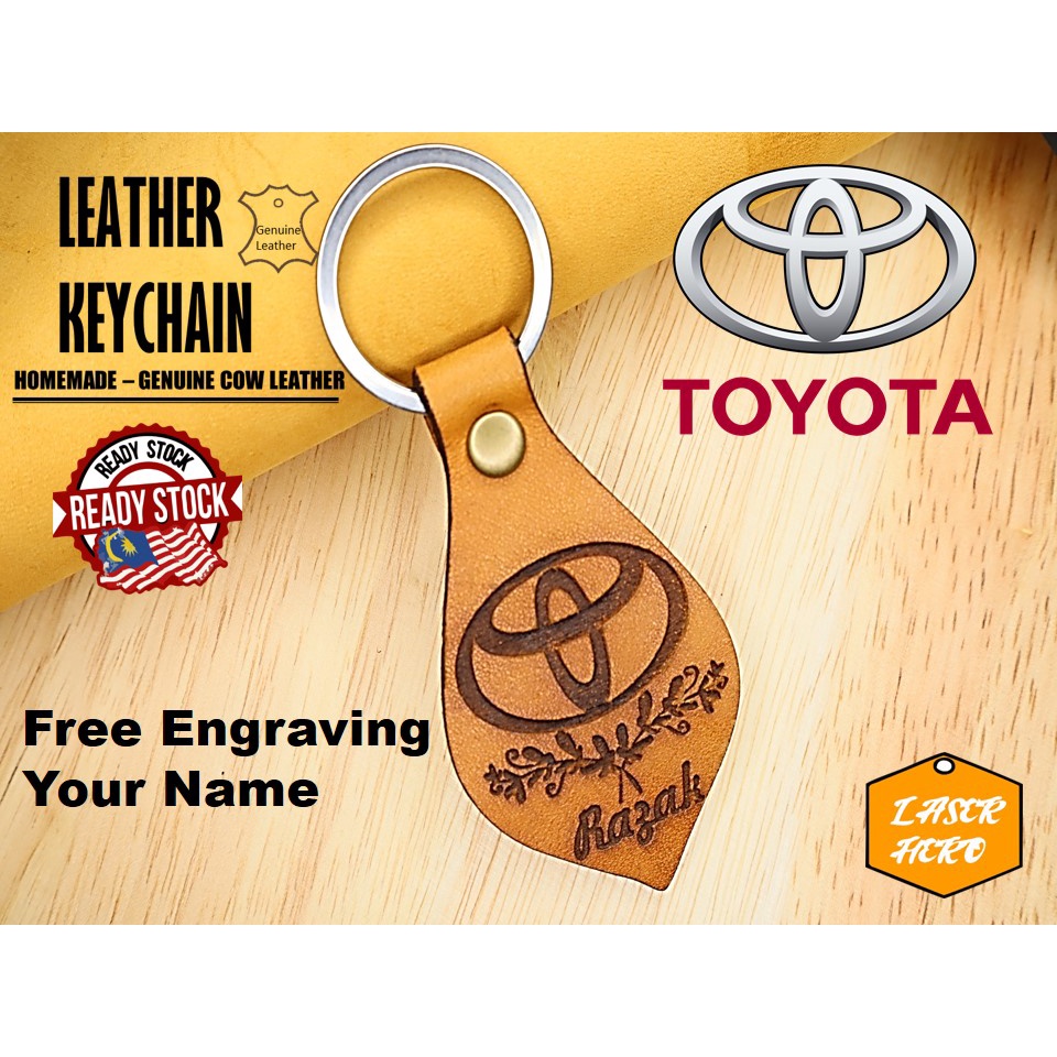 TOYOTA Keychain Exclusive Genuine Leather Car Keychain Personalized