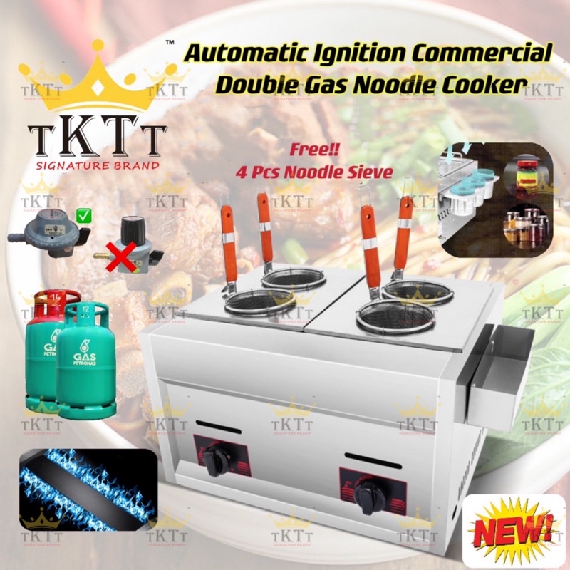 TKTT 16L LPG Commercial Gas Noodle Cooker Stewed Ramen Oden Yong Tao Fu Spaghetti Pasta Cooker
