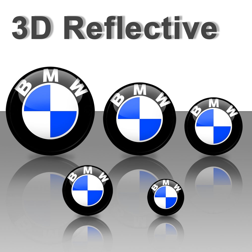 3D BMW Logo Sticker Reflective Car Front Hood Trunk Rear Moto Tank