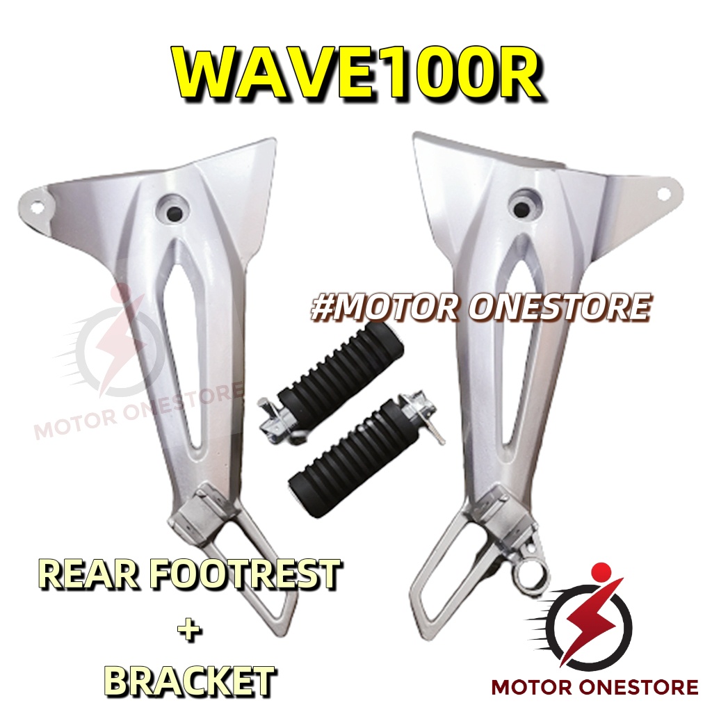 WAVE100R REAR FOOT REST WITH BRACKET BESI KAKI PIJAK BELAKANG WAVE 100