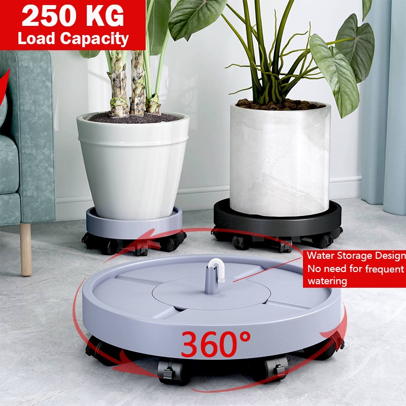 360 Rotating 250Kg Load Capacity Plant Stand Universal Wheel Vase Base