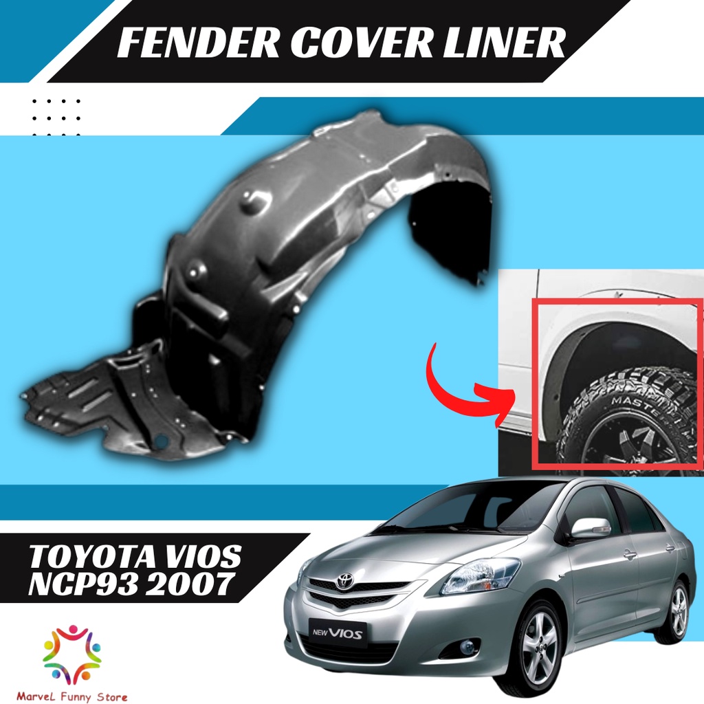 TOYOTA VIOS NCP93 2007 FENDER COVER LINER PROTECTOR DAUN PISANG