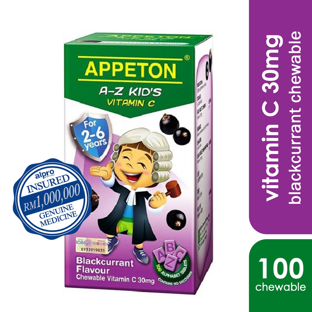 Appeton AZ Kids Vitamin C 30mg Blackcurrant (100s) Shopee Malaysia