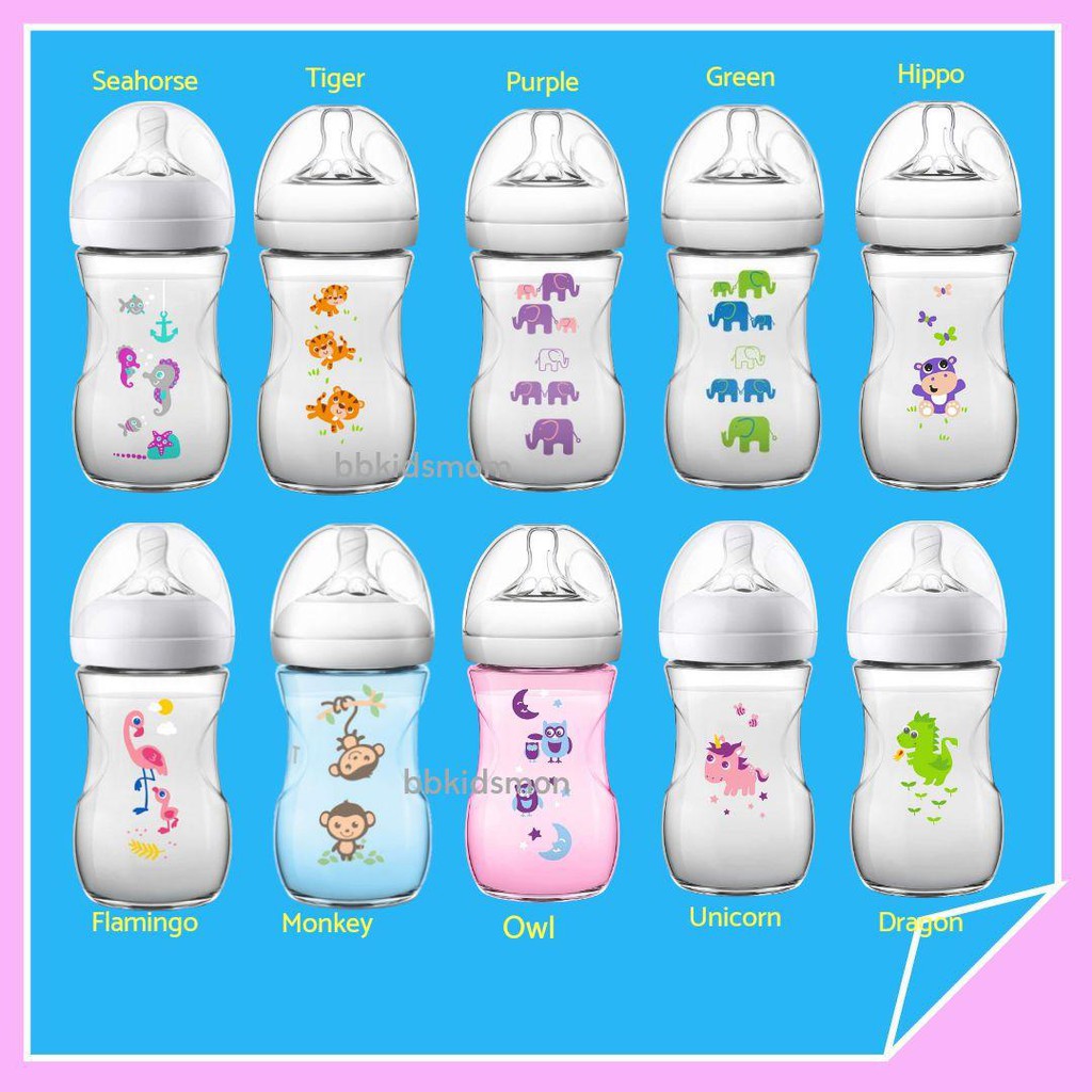 Botol Susu Philips Avent Natural Animal Printed 260ml (9oz