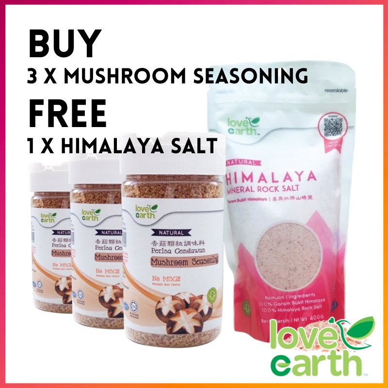Love Earth Natural Mushroom Seasoning 150g (Buy 3 Free 1 Himalaya Salt