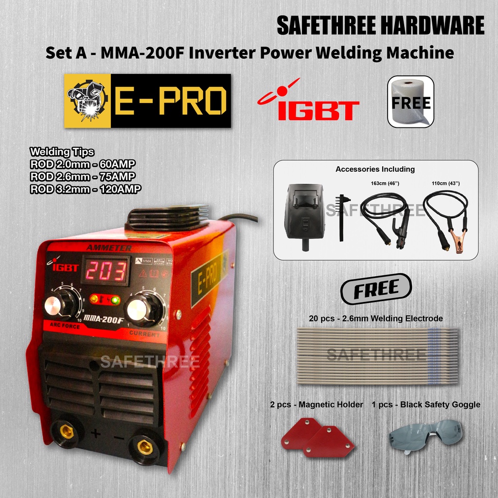 EPRO MMA200F IGBT Inverter Welding Machine DC Welder FOC Welding