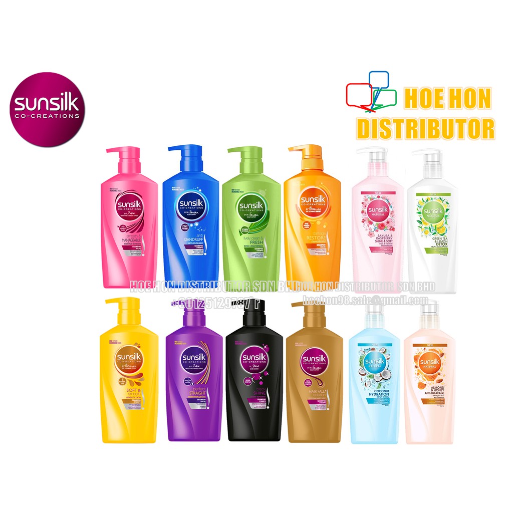 Sunsilk Shampoo 650ml 450ml Syampu Rambut Anti Dandruff Hairfall Damage