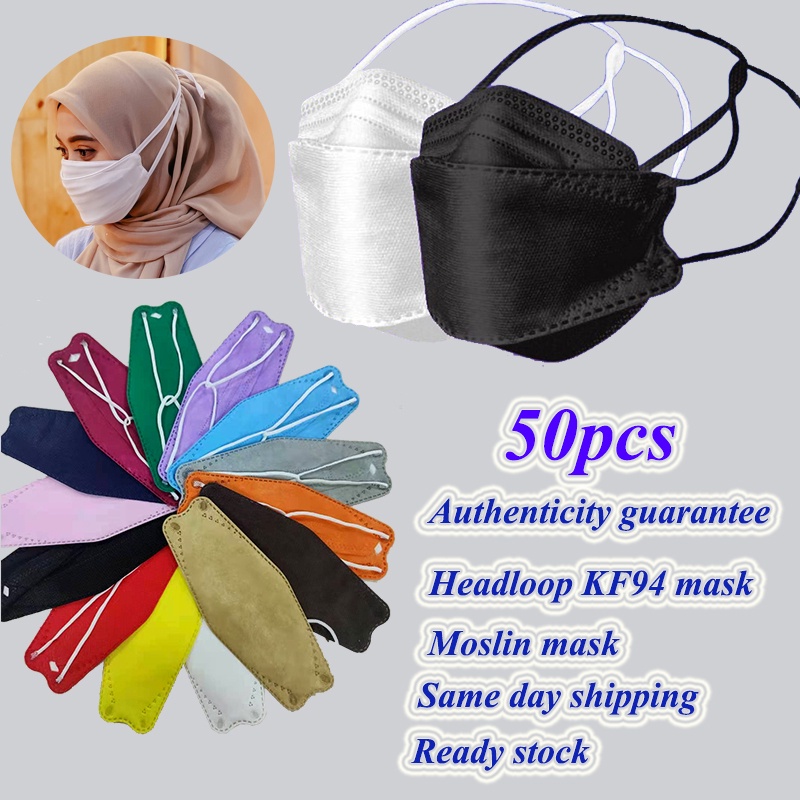 50pcs KF94/KN95 Headloop mask KF94 4PLYmask 3D Adult Colour KF94 Mask