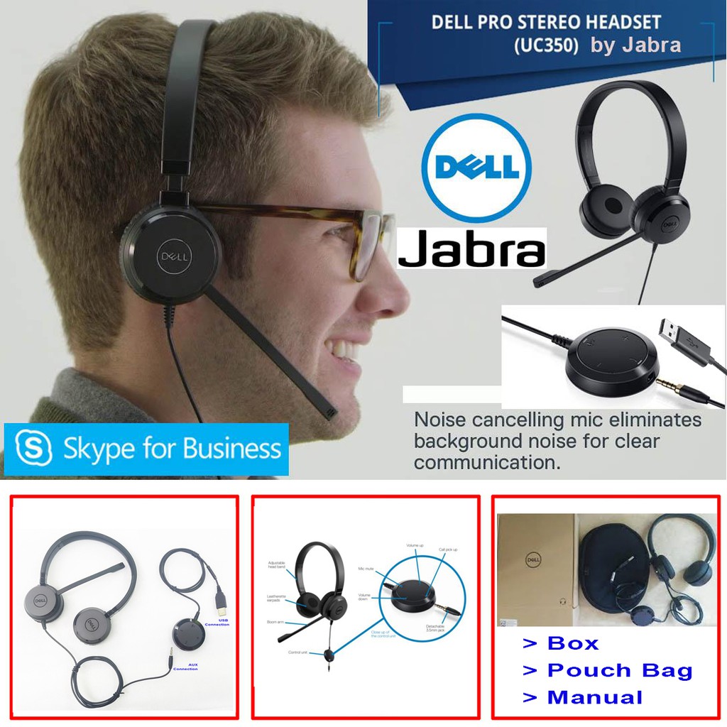 Dell UC350 HSC060 ENC060 Jabra HSC060 Evolve 30 II Pro Stereo Headset