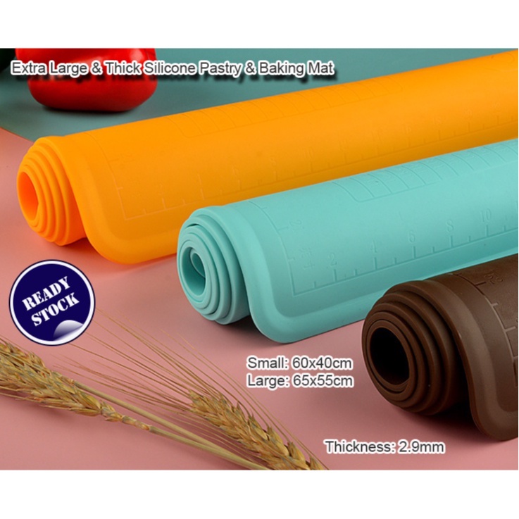 Extra Large & Thick Silicone Pastry Mat Baking Mat Kneading Mat Pastry