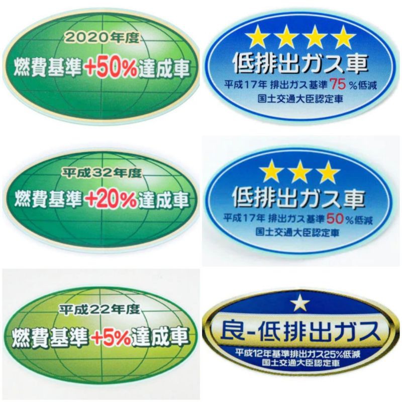 Genuine JDM Toyota Emission & Fuel Consumption Globe Car Sticker Label