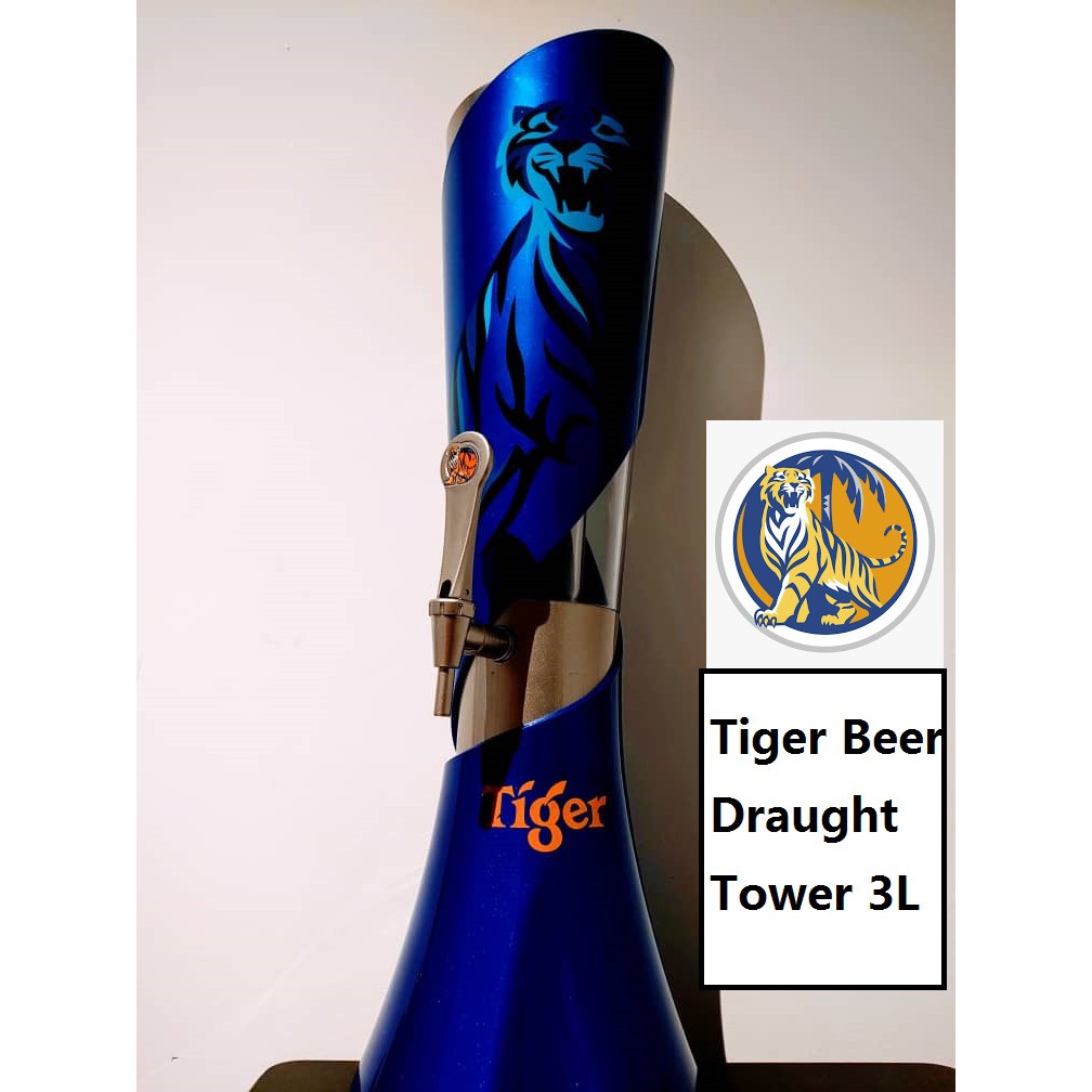 (Free Beer Glass) Tiger Beer Draught Tower 3L draft plastic for party