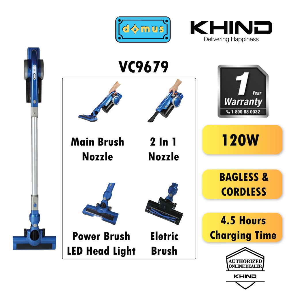 Khind Rechargeable 2 In 1 Cordless Vacuum Cleaner VC9679 Shopee Malaysia