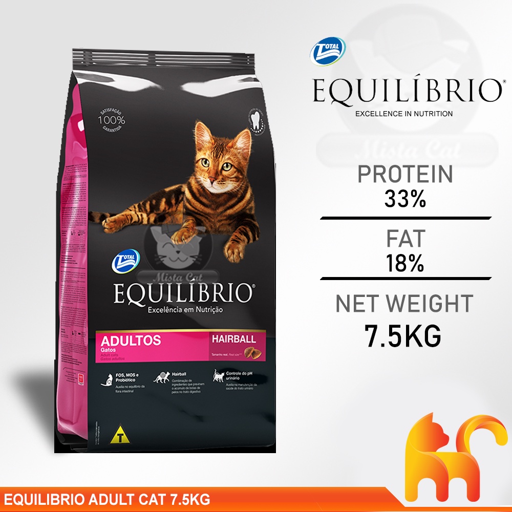 (Original) Equilibrio Adult Cat Food 7.5kg Super Premium Cat Food