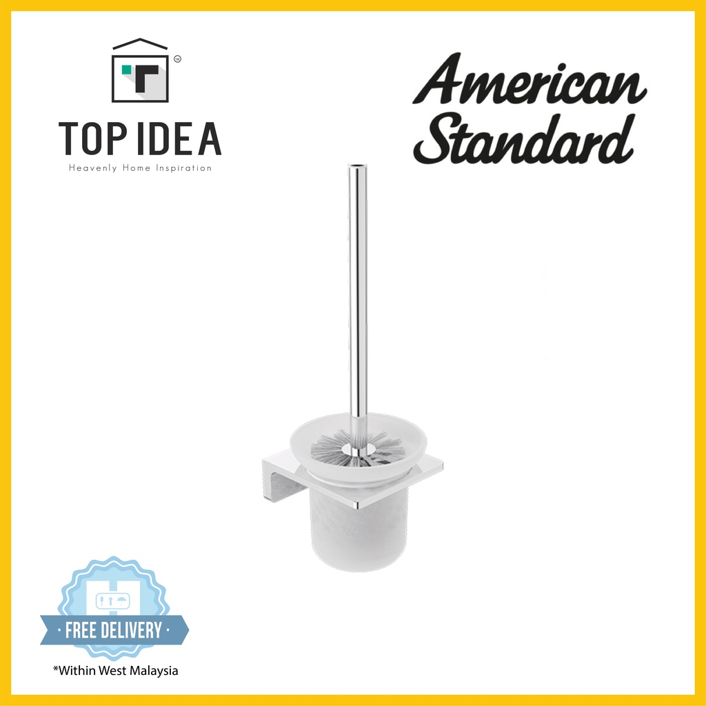 American Standard Acacia Evolution Toilet Brush Glass Cup Frosting