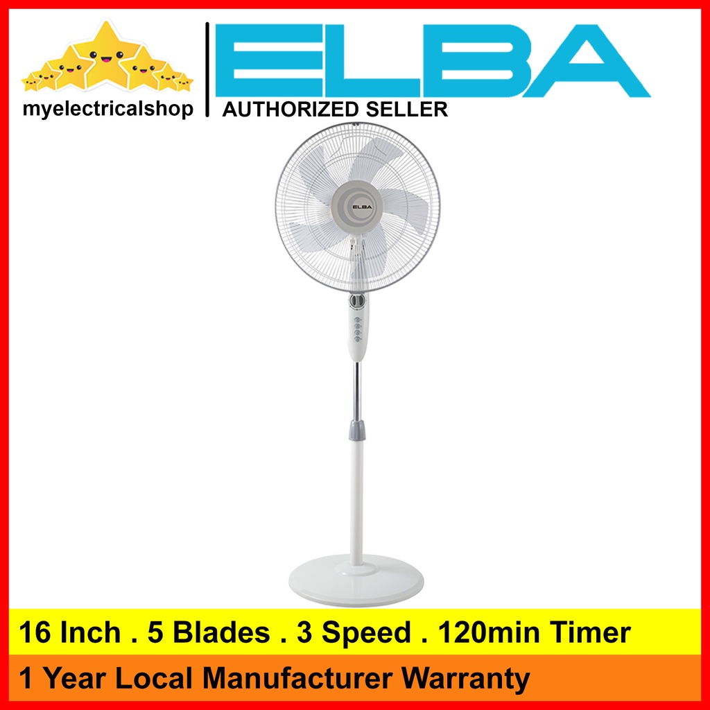 Elba ESFE1639TM(GR) Stand Fan ( 16 Inch ) Shopee Malaysia
