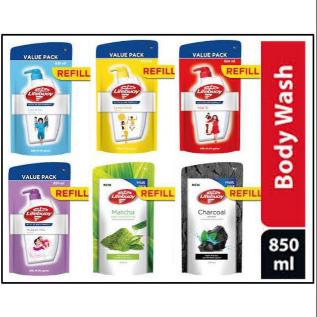 Lifebuoy Shower Gel Refill Pack 850ml Shopee Malaysia