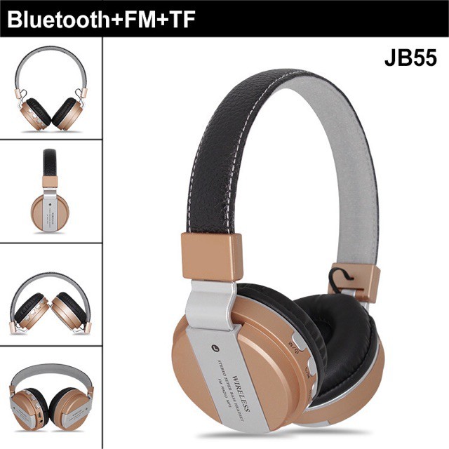 J.B.L Bluetooth Metal Wireless Headphones JBL JB55 Stereo Super Bass