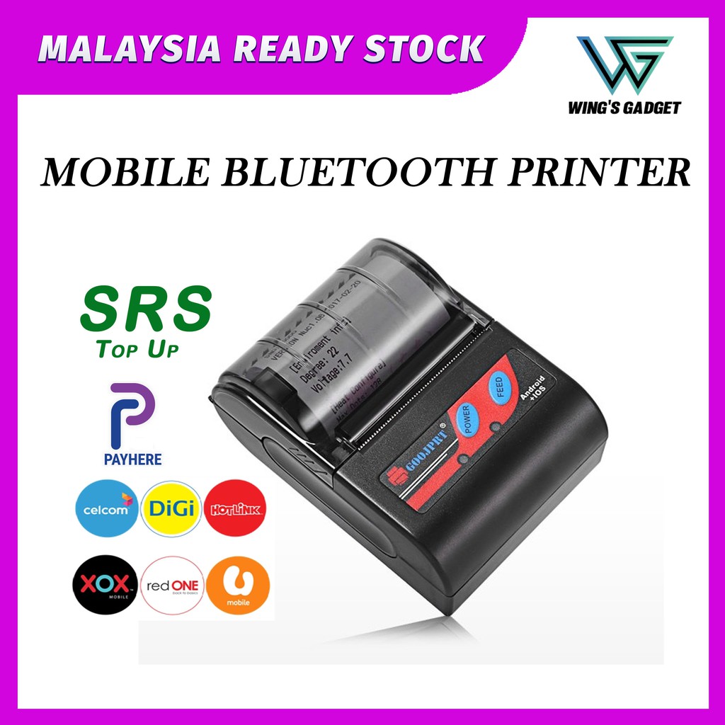 MTPII GOOJPRT 58mm Bluetooth Mobile Printer Thermal