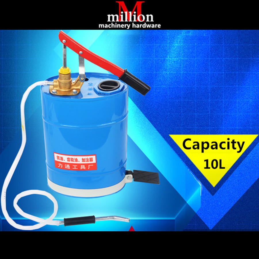 millionhardware 10L Manual Hand Push Engine Oil Gear Box Oil Fluid