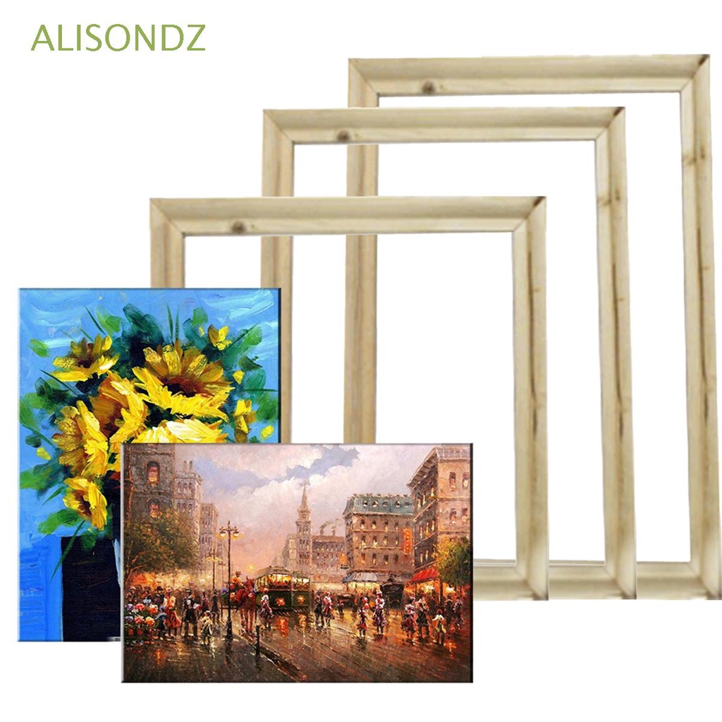 ALISONDZ Diamond Paint Solid Wood Frame Modern Wood Frame Canvas Oil