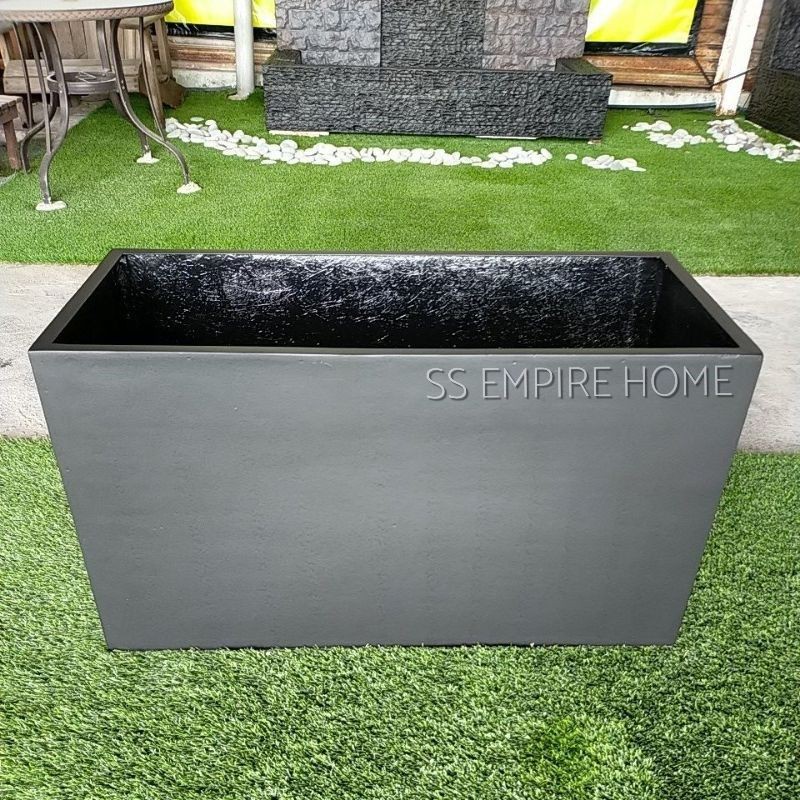 RUDI PB4 Matte Extra Large Fiberglass Planter Box Garden Flower Pot