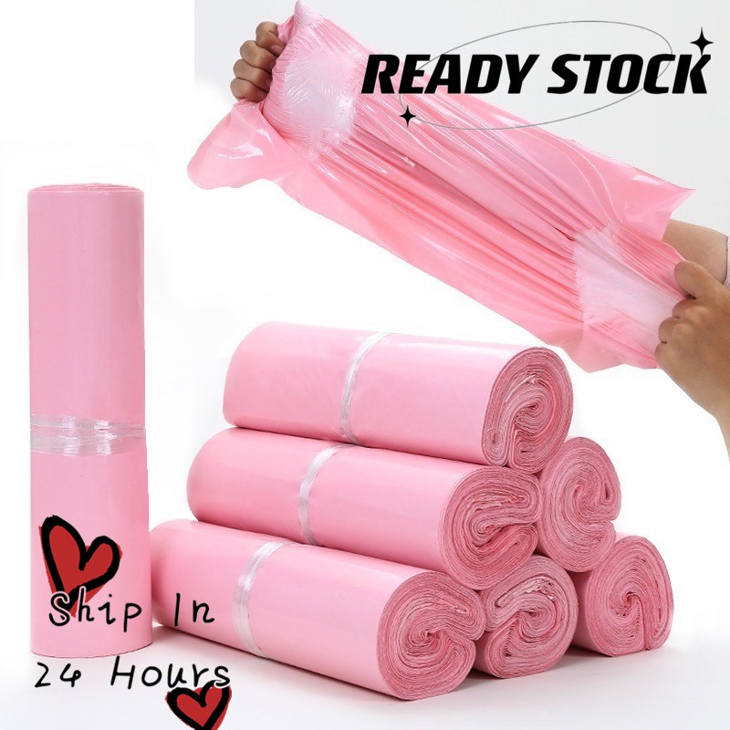 🔥READY STOCK🔥1pcs± Sakura Pink Courier Bag / Beg Kurier / Flyer Plastic